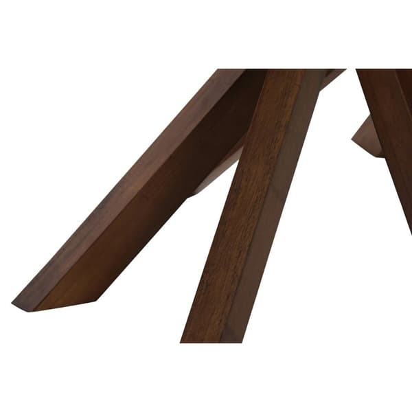 Spisebord DKD Home Decor Krystal Brun Gennemsigtig Valnød 120 x 120 x 76 cm