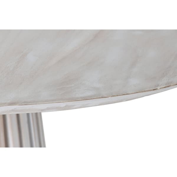 Spisebord Home ESPRIT Hvid Cedertræ 120 x 120 x 75 cm