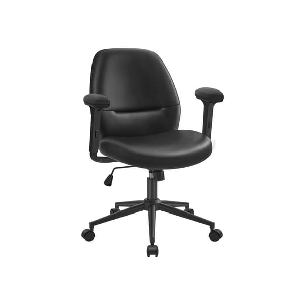 Kontorstol med justerbare armlæn - blæk -sort - ergonomisk