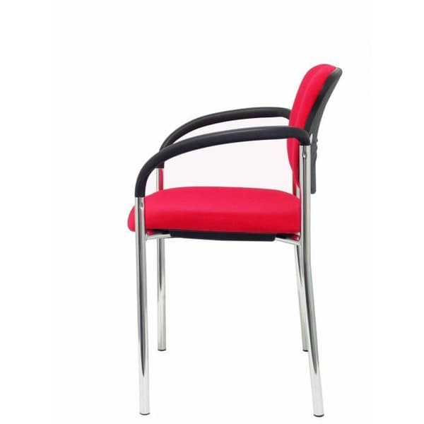 Silla confidant - PIQUERAS Y CRESPO - Villalgordo - Krom ram - Med armstöd - Röd