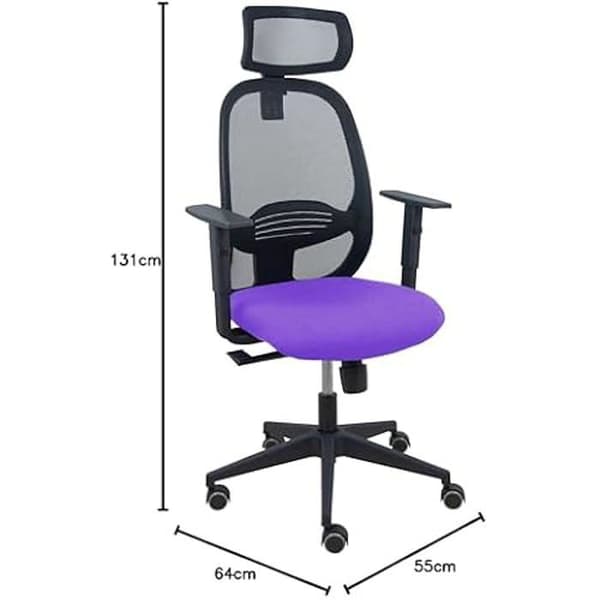 Ergonomisk kontorsstol - PIQUERAS Y CRESPO - Modell Bali - Svart - Justerbara armstöd - Justerbart huvudstöds.