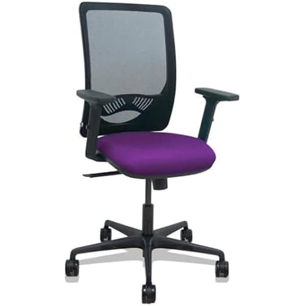 Zulema - Ergonomisk kontorsstol med synkront mekanism, 2D-armstöd - Svart andningsbar ryggstöd och