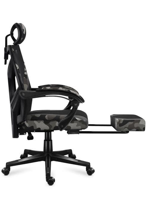 HUZARO COMBAT 5.0 Camo spelstol, Justerbar höjd, Kontorsstol, Svankstöd, Fotstöd, Nackstöd, Gaming PC