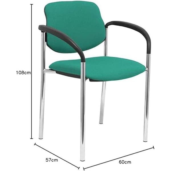 Kontorsstol - PIQUERAS Y CRESPO - 27CRBALI456CB - Ergonomisk - Vadderad - Kromram