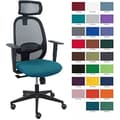 Miniatyrbild 2 av 2: Ergonomisk kontorsstol - PIQUERAS Y CRESPO - Modell Bali - Svart - Justerbara armstöd - Justerbart huvudstöds.