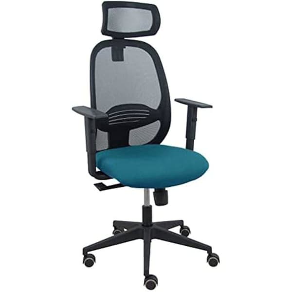 Ergonomisk kontorsstol - PIQUERAS Y CRESPO - Modell Bali - Svart - Justerbara armstöd - Justerbart huvudstöds.
