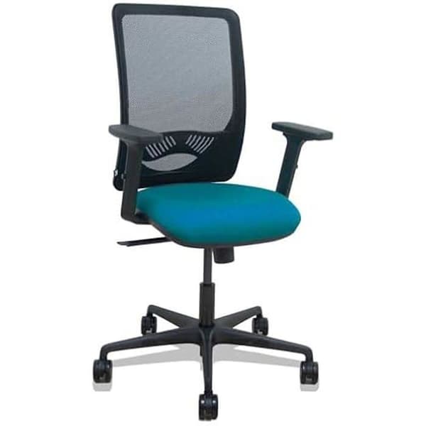 Zulema - Ergonomisk kontorsstol med synkront mekanism, 2D-armstöd - Svart andningsbar ryggstöd och