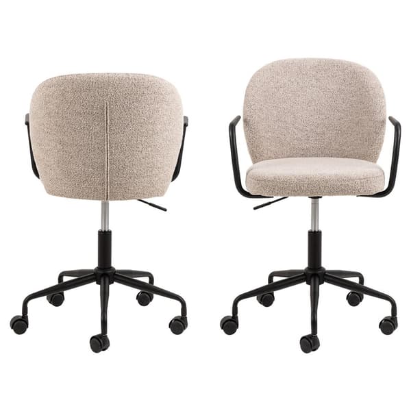 Patricia kontorstol bouclé beige.