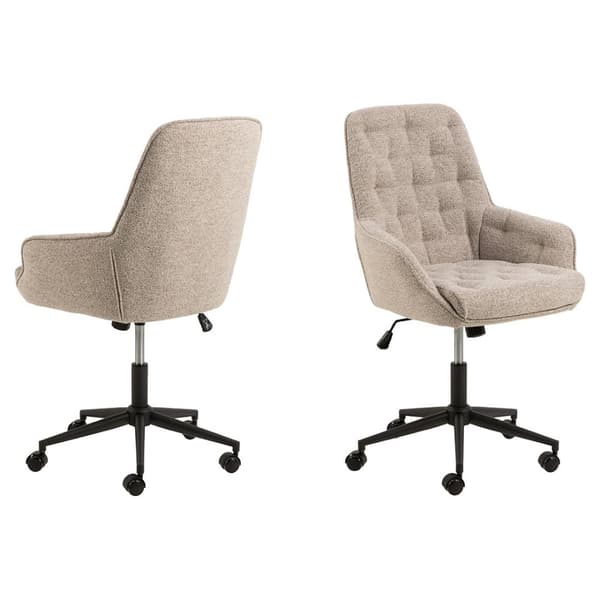 Erik kontorstol bouclé beige.