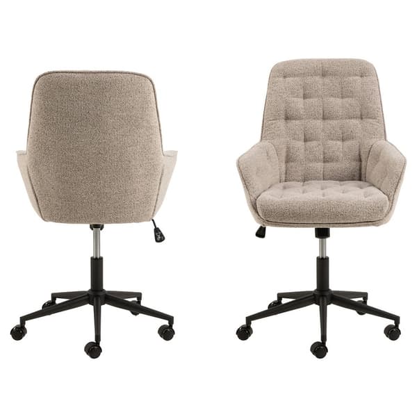 Erik kontorstol bouclé beige.