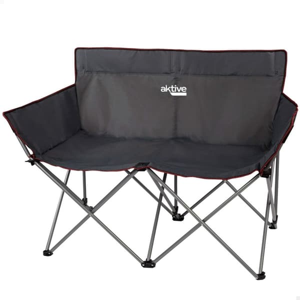 BRUGT Polstrede Campingstol Aktive 52882 Sort Stål 2 steder (Refurbished B)