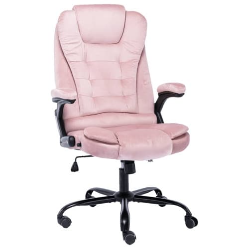 Kontorsstol rosa sammet
