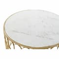 Miniatyrbillede 4 af 4: Sofabord DKD Home Decor Glamour Hvid Multifarvet Gylden Marmor Jern 87 x 87 x 51,5 cm