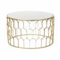 Miniatyrbillede 1 af 4: Sofabord DKD Home Decor Glamour Hvid Multifarvet Gylden Marmor Jern 87 x 87 x 51,5 cm