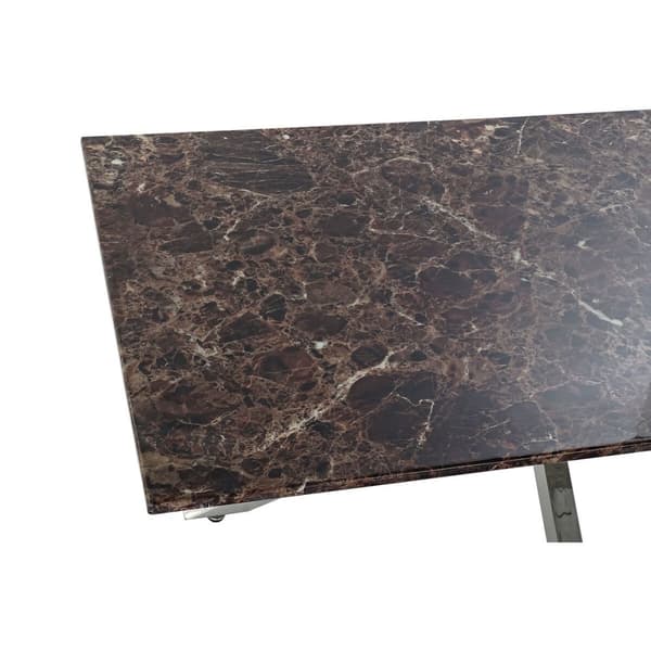 Sofabord DKD Home Decor Sølvfarvet Marmor Stål Plastik 130 x 80 x 45 cm