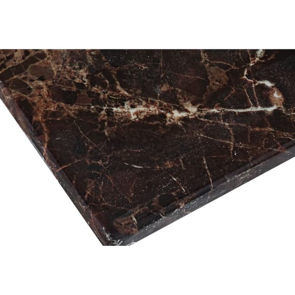 Sofabord DKD Home Decor Sølvfarvet Marmor Stål Plastik 130 x 80 x 45 cm