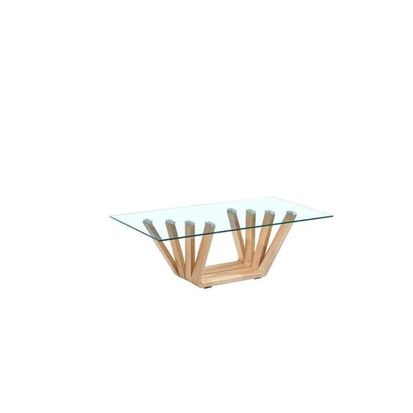 Sofabord DKD Home Decor Krystal valnød (130 x 70 x 42 cm)