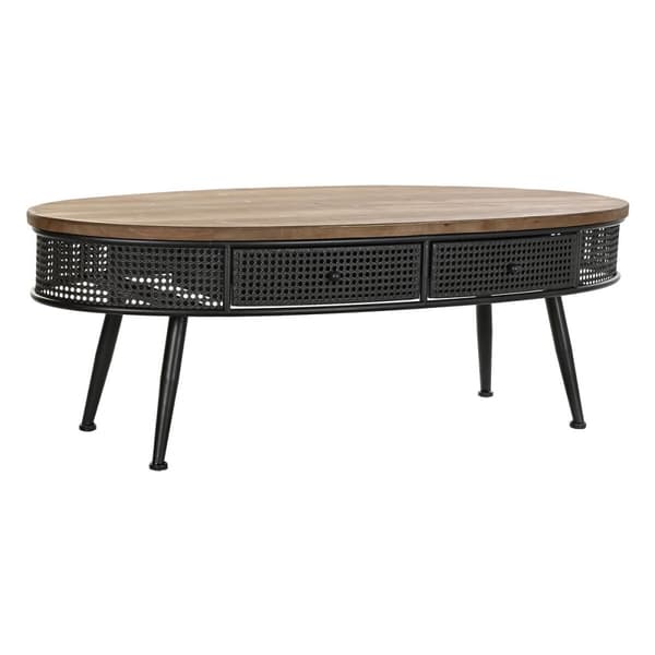 Sofabord DKD Home Decor Brun Sort Metal Gran 120 x 58 x 42 cm