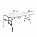 Miniatyrbillede 3 af 4: Sammenklappeligt bord Metal Plastik 180 x 75 x 74 cm