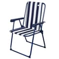 Miniatyrbillede 2 af 5: Polstrede Campingstol Aktive Stribet Hvid Marineblå 43 x 85 x 47 cm (4 enheder)