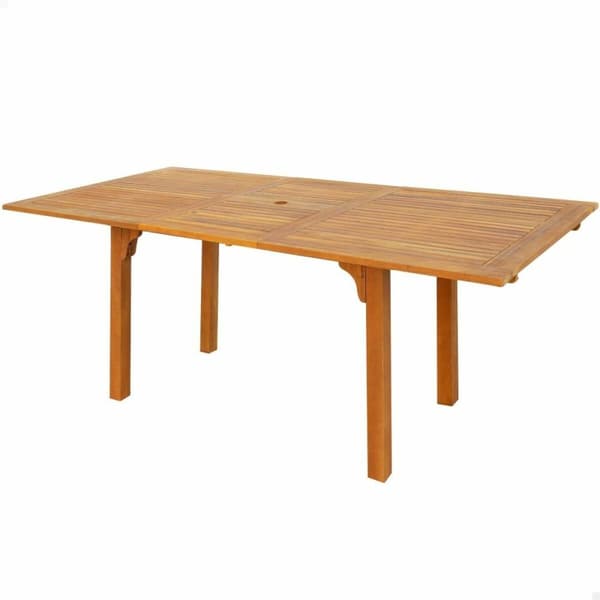 Bord der kan slås ud Aktive Akacie Rektangulær 200 x 100 x 74 cm