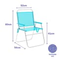 Miniatyrbillede 2 af 2: Polstrede Campingstol Marbueno Akvamarin 52 x 80 x 56 cm