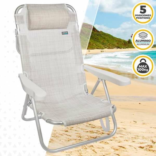 Polstrede Campingstol Colorbaby Hvid 48 x 46 x 84 cm Strand