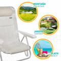 Miniatyrbillede 6 af 8: Polstrede Campingstol Colorbaby Hvid 48 x 46 x 84 cm Strand