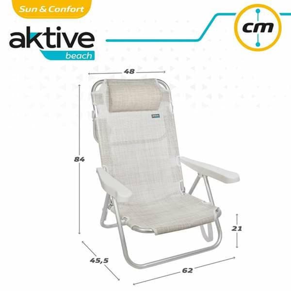 Polstrede Campingstol Colorbaby Hvid 48 x 46 x 84 cm Strand
