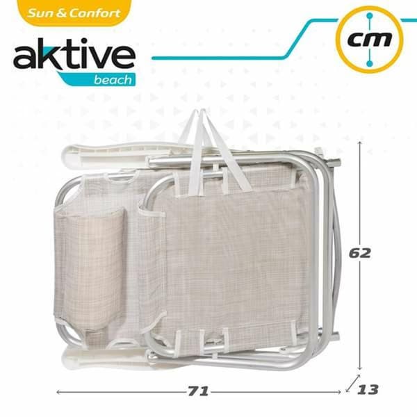 Polstrede Campingstol Colorbaby Hvid 48 x 46 x 84 cm Strand