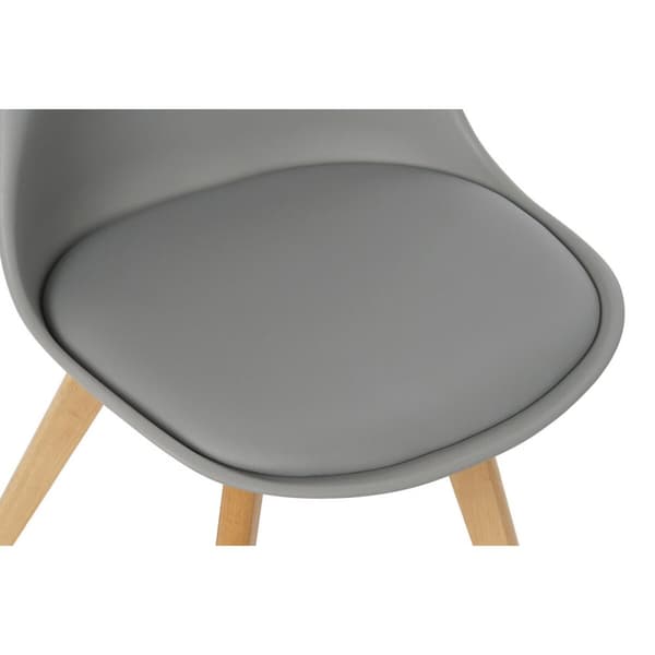 Stol DKD Home Decor 48 x 55 x 83 cm Skum Grå Brun polypropylen Bøk