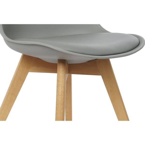 Stol DKD Home Decor 48 x 55 x 83 cm Skum Grå Brun polypropylen Bøk