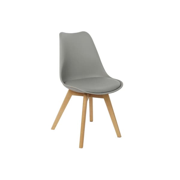Stol DKD Home Decor 48 x 55 x 83 cm Skum Grå Brun polypropylen Bøk