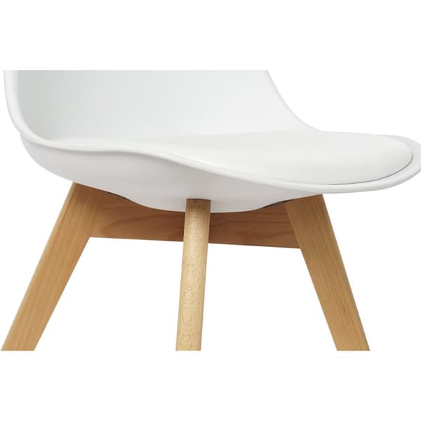 Stol DKD Home Decor 48 x 55 x 83 cm Hvit polypropylen Bøk