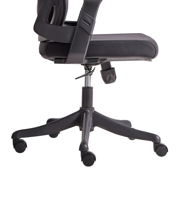 Kontorstol Sort Mesh 150 kg Ergonomisk Stol til Kontor med Drej Computerstol med Armlæn Hjemmekontorstol med Bløde Hjul