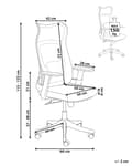 Miniatyrbillede 3 af 11: Kontorstol Grøn Mesh 150 kg Ergonomisk Stol til Kontor med Drej Computerstol med Armlæn Hjemmekontorstol med Bløde Hjul