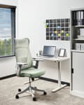 Miniatyrbillede 2 af 11: Kontorstol Grøn Mesh 150 kg Ergonomisk Stol til Kontor med Drej Computerstol med Armlæn Hjemmekontorstol med Bløde Hjul
