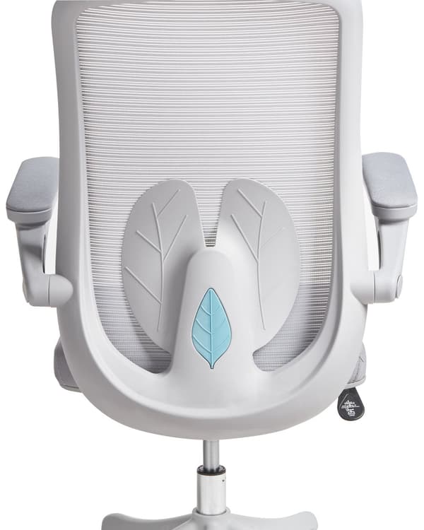 Kontorstol Grå Mesh 150 kg Ergonomisk Stol til Kontor med Drej Computerstol med Armlæn Hjemmekontorstol med Bløde Hjul