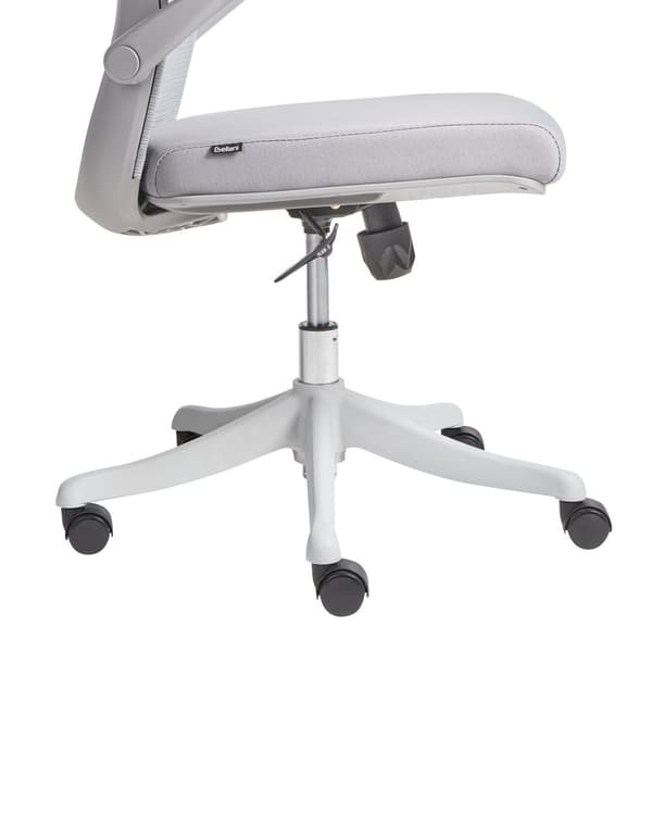 Kontorstol Grå Mesh 150 kg Ergonomisk Stol til Kontor med Drej Computerstol med Armlæn Hjemmekontorstol med Bløde Hjul