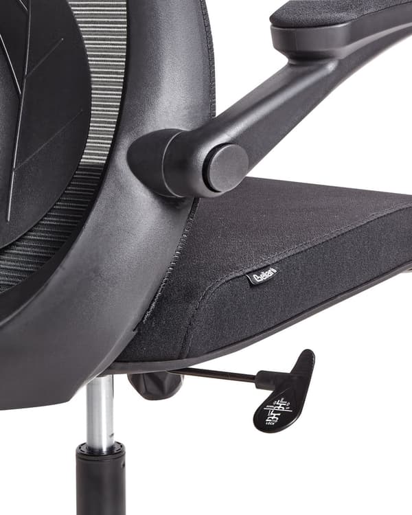 Kontorstol Sort Mesh 150 kg Ergonomisk Stol til Kontor med Drej Computerstol med Armlæn Hjemmekontorstol med Bløde Hjul