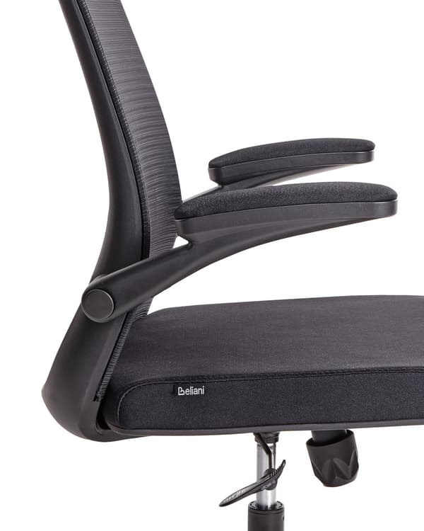 Kontorstol Sort Mesh 150 kg Ergonomisk Stol til Kontor med Drej Computerstol med Armlæn Hjemmekontorstol med Bløde Hjul