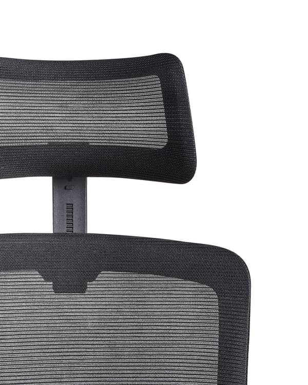 Kontorstol Sort Mesh 150 kg Ergonomisk Stol til Kontor med Nakkestøtte Computerstol med Armlæn Hjemmekontorstol med Bløde Hjul