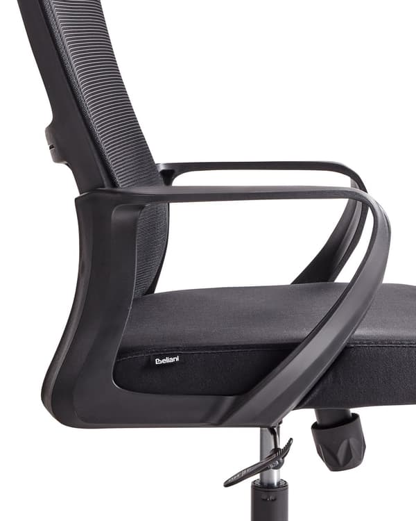Kontorstol Sort Mesh 150 kg Ergonomisk Stol til Kontor med Nakkestøtte Computerstol med Armlæn Hjemmekontorstol med Bløde Hjul