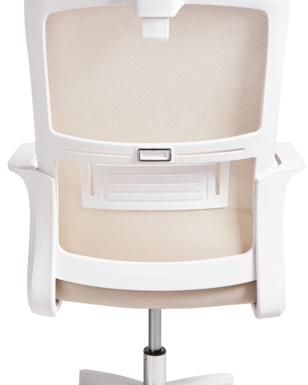 Kontorstol Beige Mesh 150 kg Ergonomisk Stol til Kontor med Nakkestøtte Computerstol med Armlæn Hjemmekontorstol med Bløde Hjul