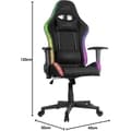 Miniatyrbild 3 av 4: Speedlink REGYS RGB Spelstol kontorsstol för gamers, justerbar höjd, med belysning, svart