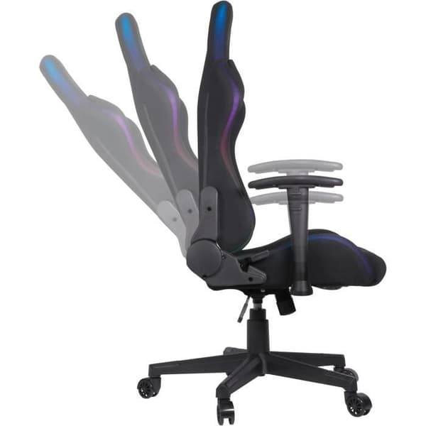 Speedlink REGYS RGB Spelstol kontorsstol för gamers, justerbar höjd, med belysning, svart