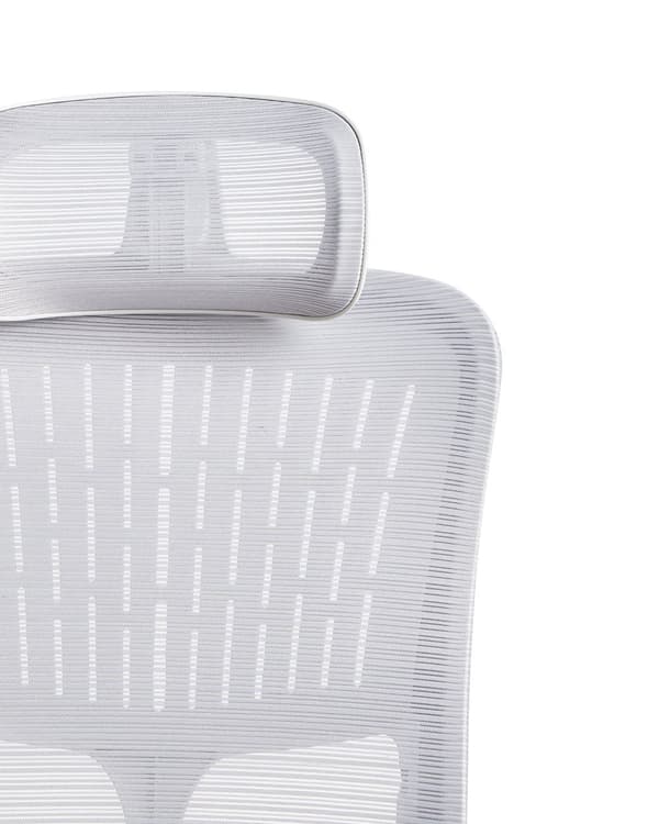 Kontorstol Grå Mesh 150 kg Ergonomisk Stol til Kontor med Nakkestøtte Computerstol med Armlæn Hjemmekontorstol med Vippefunktion