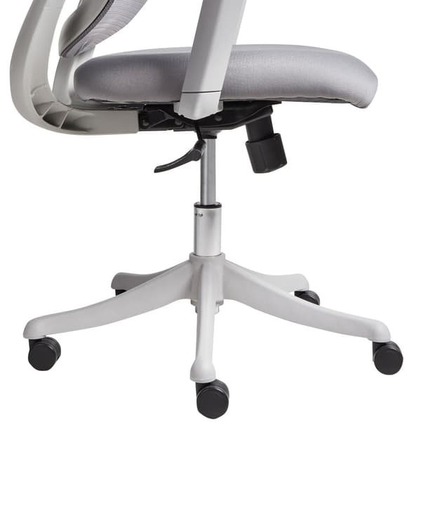 Kontorstol Grå Mesh 150 kg Ergonomisk Stol til Kontor med Nakkestøtte Computerstol med Armlæn Hjemmekontorstol med Vippefunktion
