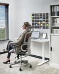 Miniatyrbillede 5 af 11: Kontorstol Mørkerød Mesh 150 kg Ergonomisk Stol til Kontor med Nakkestøtte Computerstol med Armlæn Hjemmekontorstol med Vippefunktion