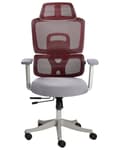 Miniatyrbillede 7 af 11: Kontorstol Mørkerød Mesh 150 kg Ergonomisk Stol til Kontor med Nakkestøtte Computerstol med Armlæn Hjemmekontorstol med Vippefunktion